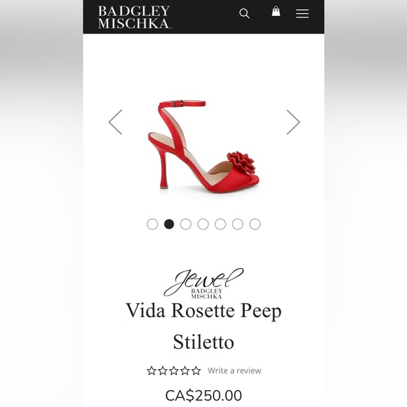 BADGLEY MISCHKA Jewel Red High Heeled Stilettos - Picture 10 of 11